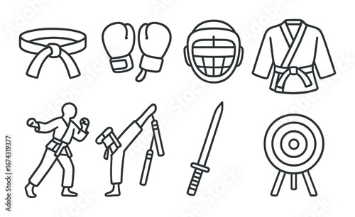 linear icons set