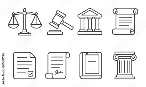 linear icons set
