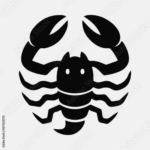 Silhouette Scorpio zodiac sign astrological symbol astrology vector illustration