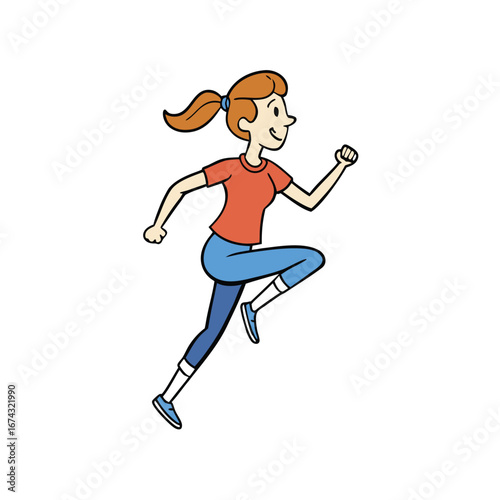 female leg jumping on white background.eps