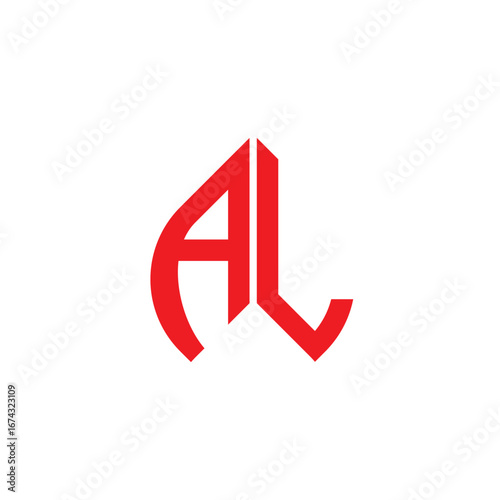 AL letter logo design on White background. AL creative initials letter logo concept. AL letter design.	