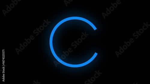 Wallpaper Mural Animated circle loading gif video icon with black background. Torontodigital.ca