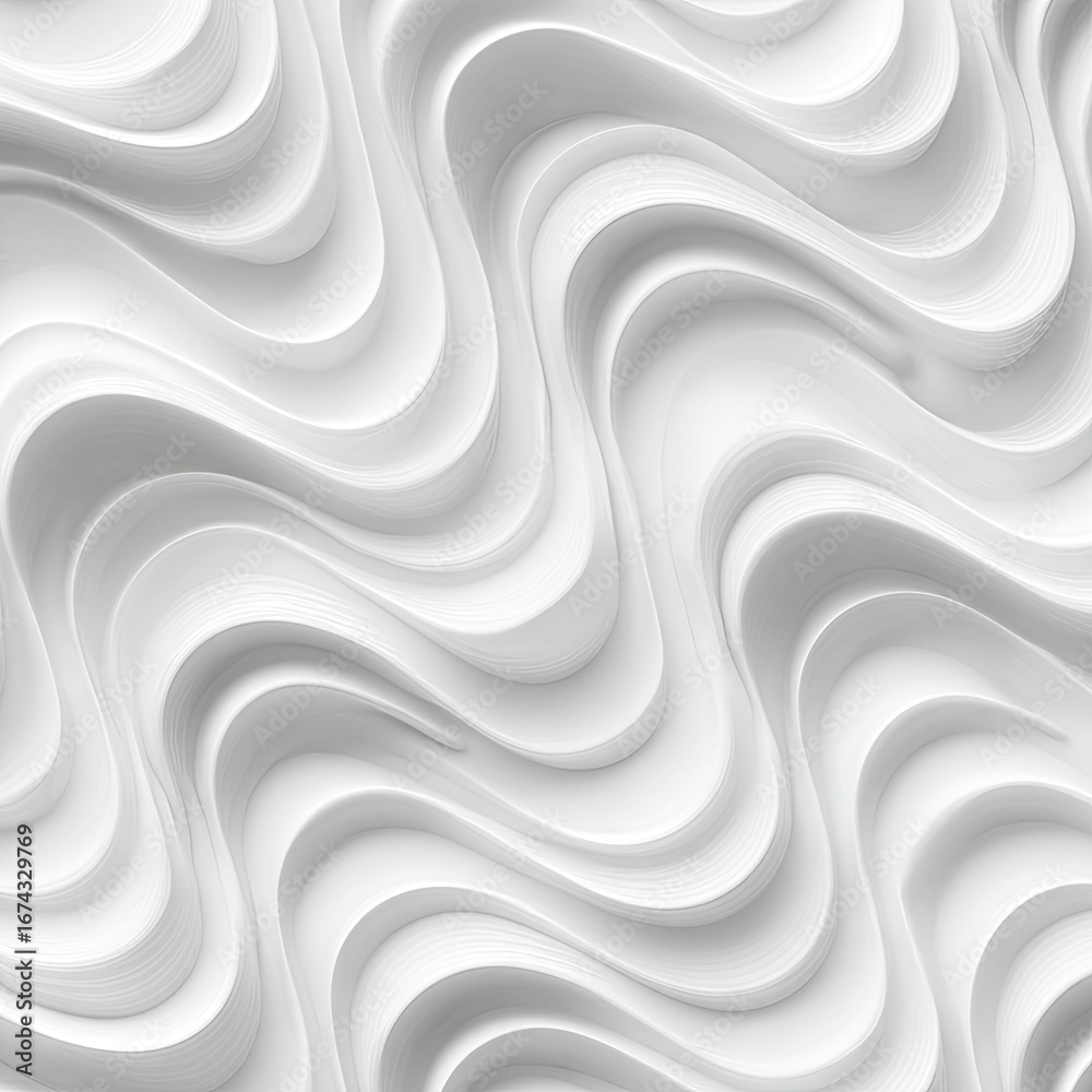 Obraz premium Abstract white wavy textured surface
