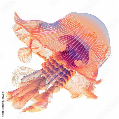 illustration, jellyfish, abstract, cartoon, wildlife, graphic, vector, design, sea, marine, isolated, background, aquatic, nature, art, life, icon, deep, underwater, animal, ocean, water, logo, white,