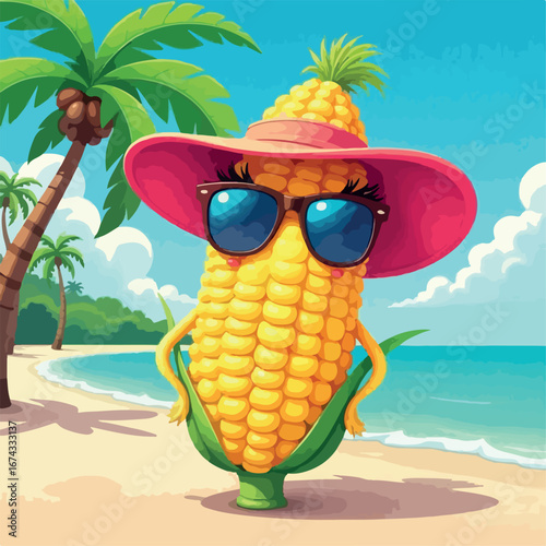 cob, face, food, cartoon, ingredient, harvest, cooking, vector, head, agriculture, cute, vegetable, snack, crop, baked, greenery, character, happy, corn, funny vegetables, maize, corncob, japan, sweet
