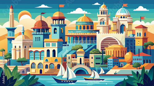 Alexandria, Egypt, a Mediterranean port city of Roman theaters, elegant mosques, and a modern library, still reflecting the legacy of Greek, Roman, and Egyptian civilizations together.