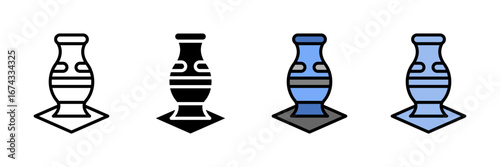 building material Icon Set Multiple Style Collection. Wood, Metal, Plastic, Glass, Stone, Fabric, Ceramic, Leather, Paper, Foam, Carbon, Brick, Bamboo, Marble, Sand, Clay, Wool, Cotton, Acrylic, Nylon