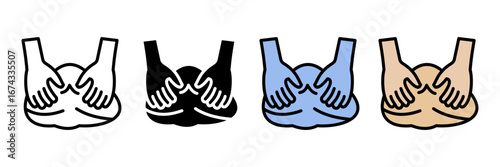 building material Icon Set Multiple Style Collection. Wood, Metal, Plastic, Glass, Stone, Fabric, Ceramic, Leather, Paper, Foam, Carbon, Brick, Bamboo, Marble, Sand, Clay, Wool, Cotton, Acrylic, Nylon