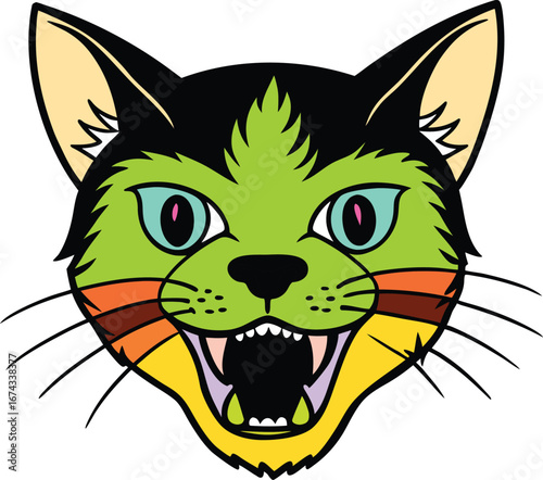 vector illustration of a cat