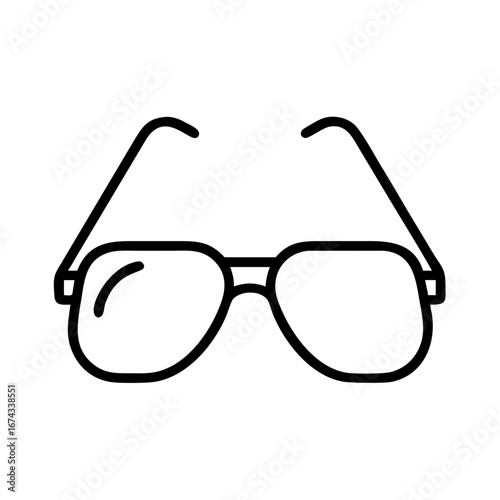 Aviator glasses icon vector, retro eyewear style, fashion accessory, vision care and sight correction