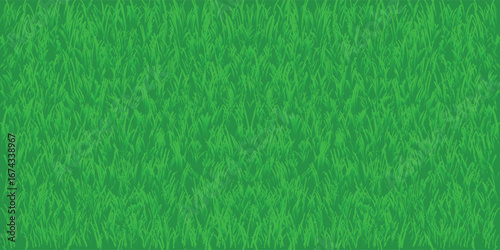 Art Illustration of a Green Grassy Lawn, ideal for Backgrounds, Wallpapers, and Nature-Themed Designs. Vector, Rectangle Shape.