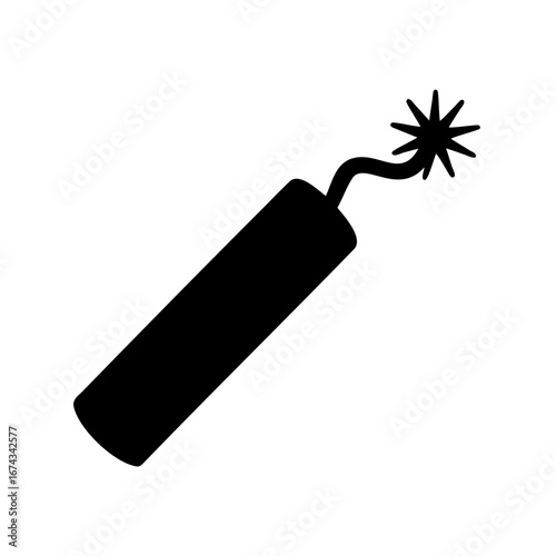 Iconic image showing a stick of dynamite or other explosive device