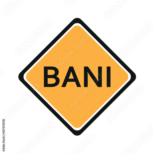 alphabet letter block in the word BANI 