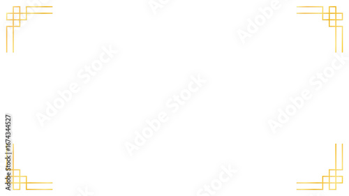 Oriental luxury golden Chinese style ornament frame on transparent background, traditional asian decorative gold border line art illustration, various China Lunar new year design element