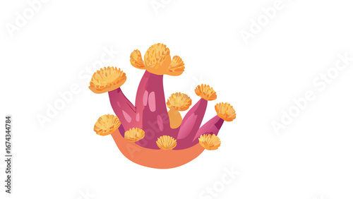PNG Cartoon underwater sea landscape constructor with fishes and ocean animals, vector undersea world. Underwater coral reef characters of octopus with turtle,