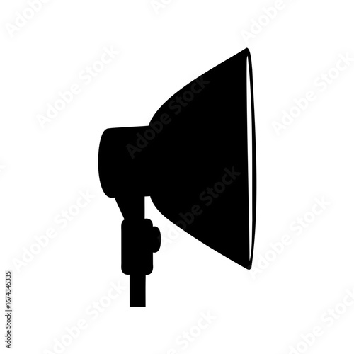 Single studio light illustration used for professional photography or videography work