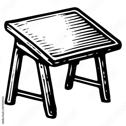 Artistic Drafting Table Illustration for Creative Workspace Design