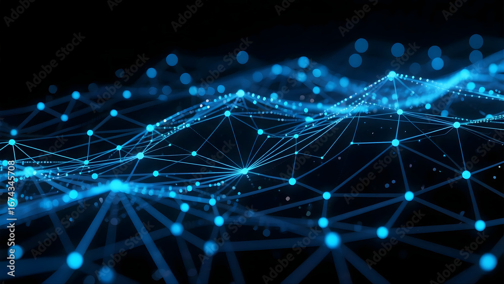 Obraz premium Network connections abstract background
