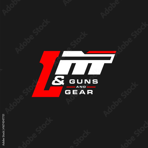 LM Guns and Gear Logo Design.