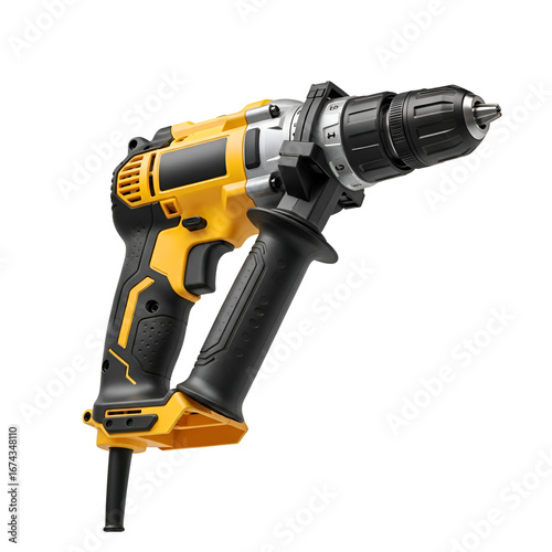 Drill: A Power Tool's Function, Operation, and Uses with Transparent Background