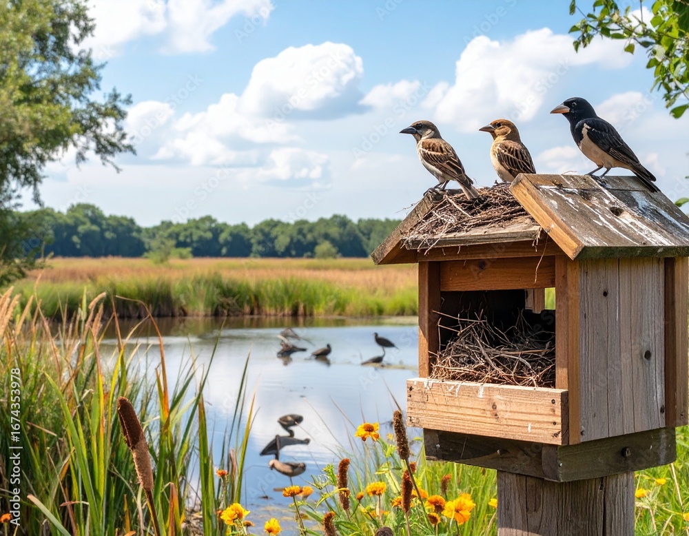 Naklejka premium Bird Sanctuary Haven