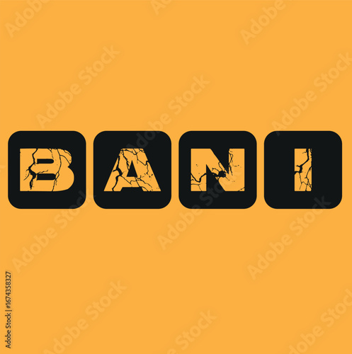 alphabet letter block in the word BANI (Fragile, Anxious, Non-Linear and Incomprehensible) on background