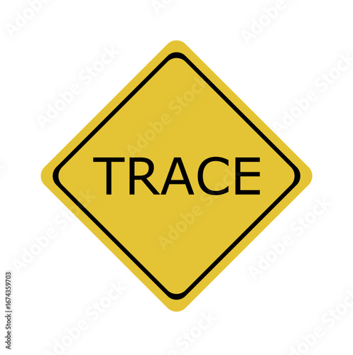  trace vector icon on white background