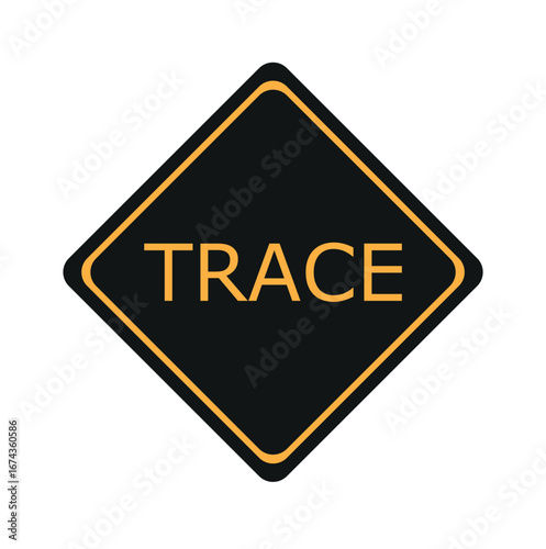  trace vector icon on white background