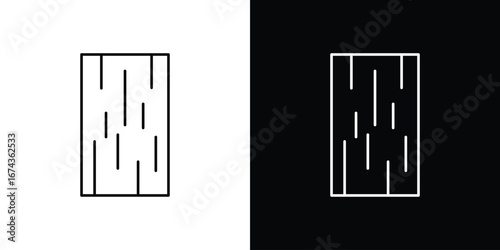 Wood board icons with Editable strokes set for UI UX