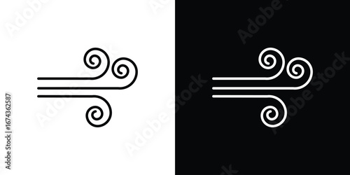 Wind icons with Editable strokes set for UI UX