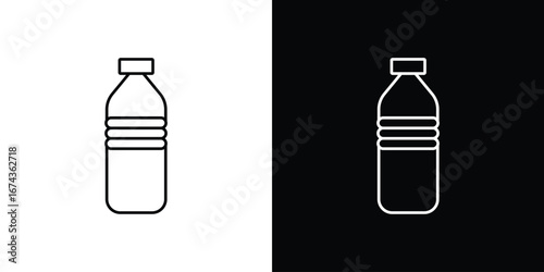 Water bottle icons with Editable strokes set for UI UX