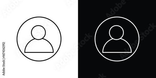 User icons with Editable strokes set for UI UX