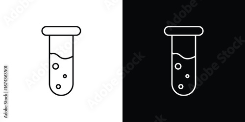 Test tube icons with Editable strokes set for UI UX