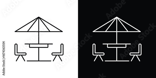 Terrace icons with Editable strokes set for UI UX