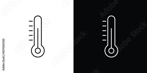 Temperature icons with Editable strokes set for UI UX