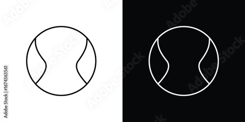 Tennis icons with Editable strokes set for UI UX