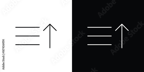 Sort amount up icons with Editable strokes set for UI UX