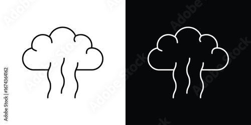 Smoke icons with Editable strokes set for UI UX