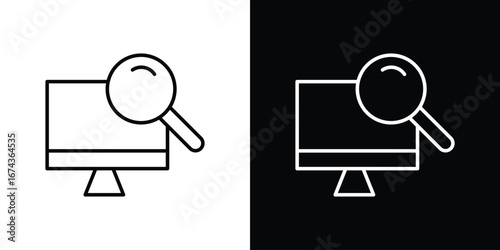 Search online icons with Editable strokes set for UI UX