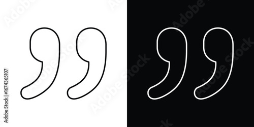 Quote right icons with Editable strokes set for UI UX