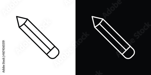 Pencil icons with Editable strokes set for UI UX
