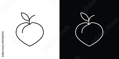 Peach icons with Editable strokes set for UI UX