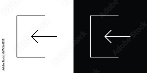Log out icons with Editable strokes set for UI UX