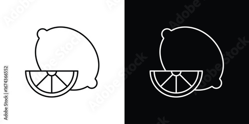 Lemon icons with Editable strokes set for UI UX