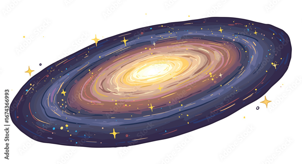 Fototapeta premium Explore the cosmos a stunning galaxy illustration with stars and celestial bodies for space enthusiasts -