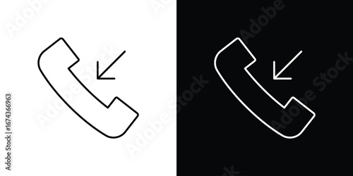 Incoming Call icons with Editable strokes set for UI UX