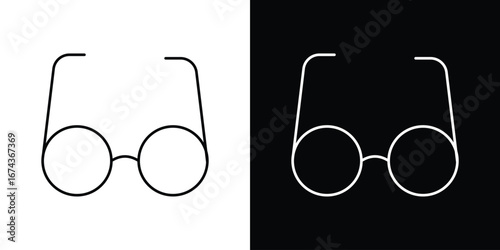 Glasses icons with Editable strokes set for UI UX