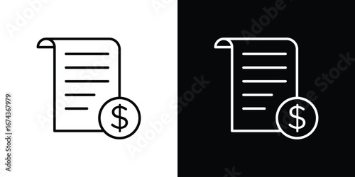 File invoice icons with Editable strokes set for UI UX