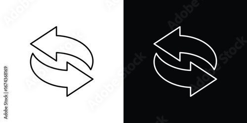 Exchange icons with Editable strokes set for UI UX