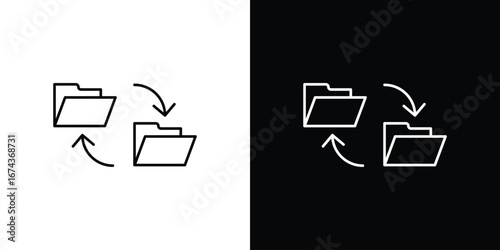 Data transfer icons with Editable strokes set for UI UX